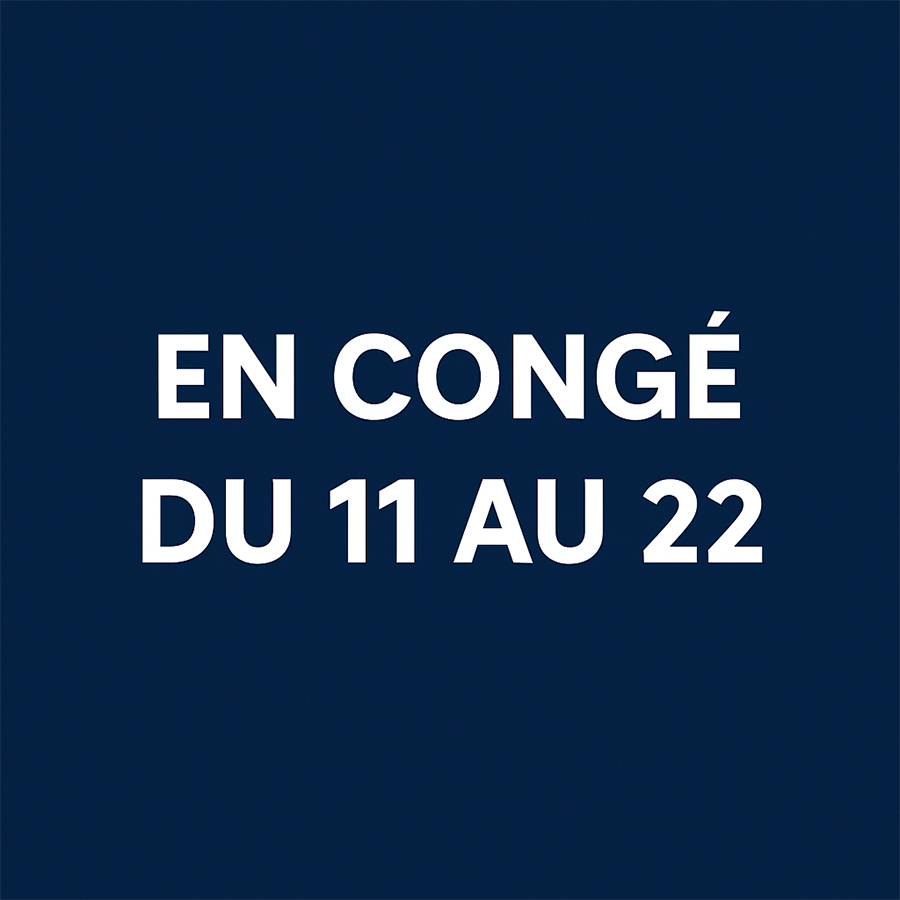 Congé août 2025 My Courtier Les Sables